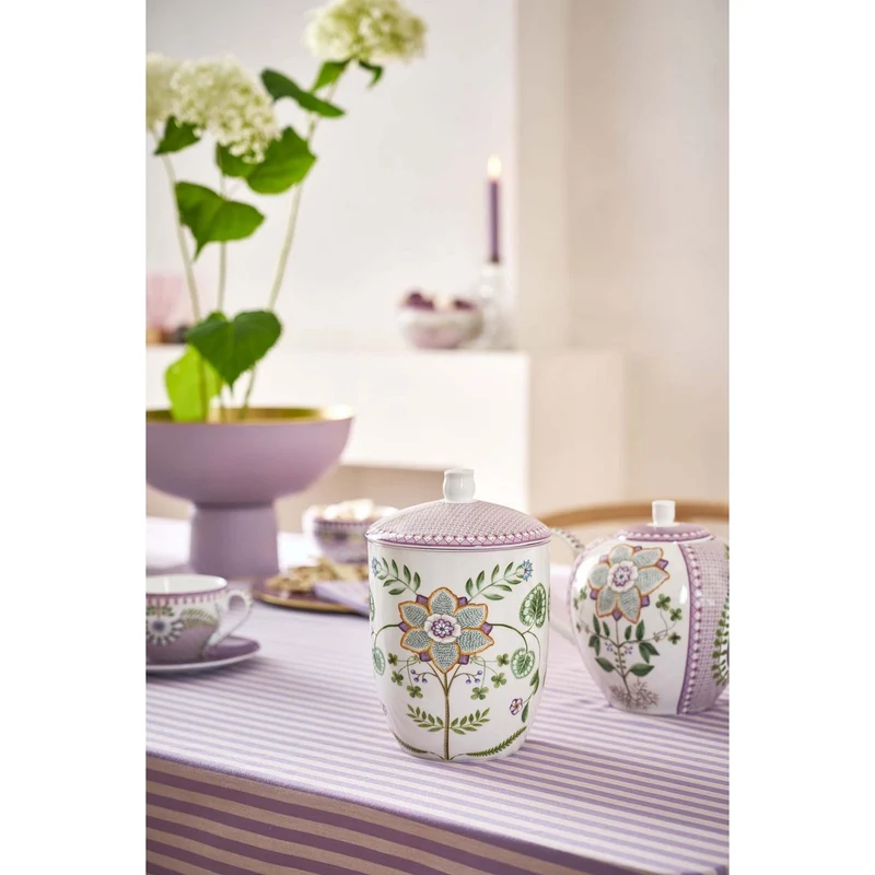 Vorratsglas Lily & Lotus in Off White, 1,5 Liter