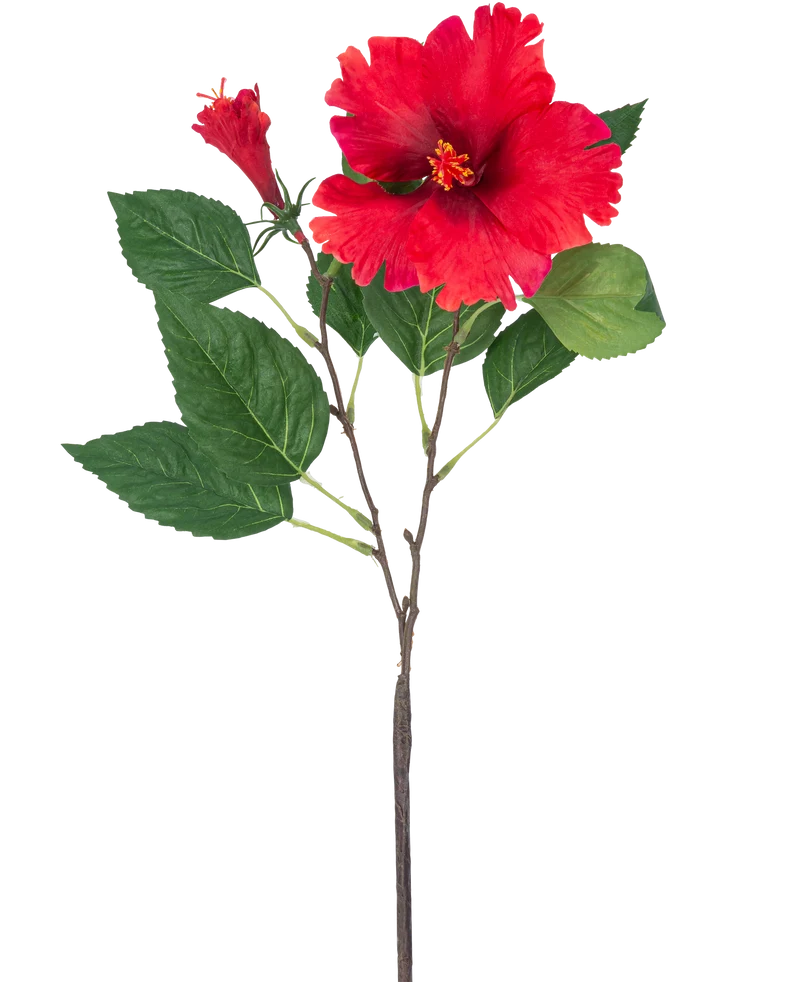 Künstliche Blume Hibiskus 73 cm rot