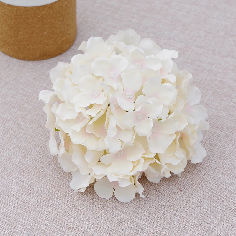 künstliche Hortensien Köpfe mit Stielen, Flauschige große Rispenhortensie gefälschte Blumen für DIY Blumenarrangements, Hochzeitsfeier Home Office Dekor, Herzstück