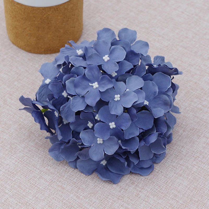 künstliche Hortensien Köpfe mit Stielen, Flauschige große Rispenhortensie gefälschte Blumen für DIY Blumenarrangements, Hochzeitsfeier Home Office Dekor, Herzstück