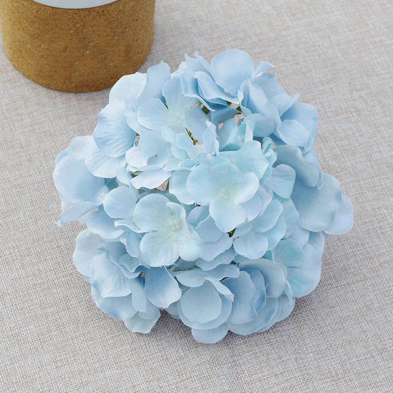 künstliche Hortensien Köpfe mit Stielen, Flauschige große Rispenhortensie gefälschte Blumen für DIY Blumenarrangements, Hochzeitsfeier Home Office Dekor, Herzstück
