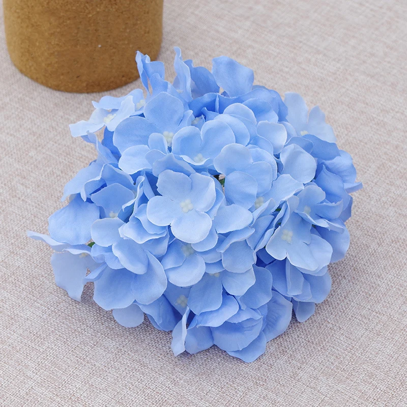 künstliche Hortensien Köpfe mit Stielen, Flauschige große Rispenhortensie gefälschte Blumen für DIY Blumenarrangements, Hochzeitsfeier Home Office Dekor, Herzstück