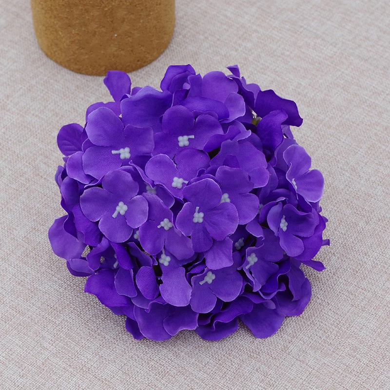 künstliche Hortensien Köpfe mit Stielen, Flauschige große Rispenhortensie gefälschte Blumen für DIY Blumenarrangements, Hochzeitsfeier Home Office Dekor, Herzstück