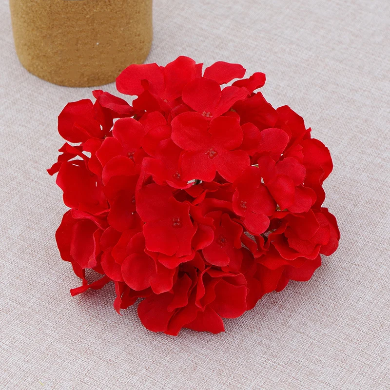 künstliche Hortensien Köpfe mit Stielen, Flauschige große Rispenhortensie gefälschte Blumen für DIY Blumenarrangements, Hochzeitsfeier Home Office Dekor, Herzstück