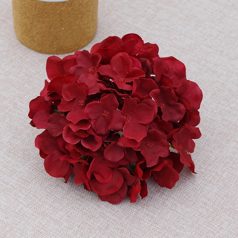 künstliche Hortensien Köpfe mit Stielen, Flauschige große Rispenhortensie gefälschte Blumen für DIY Blumenarrangements, Hochzeitsfeier Home Office Dekor, Herzstück