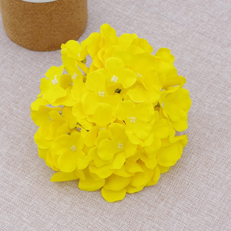 künstliche Hortensien Köpfe mit Stielen, Flauschige große Rispenhortensie gefälschte Blumen für DIY Blumenarrangements, Hochzeitsfeier Home Office Dekor, Herzstück