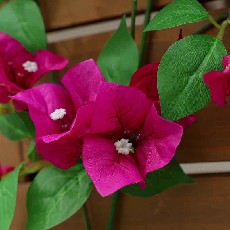 150 cm Künstliche Bougainvillea Hängeblumen, UV-beständig & wetterfest für Außen, lange Kunstranke für Balkon, Terrasse & Porch Dekoration