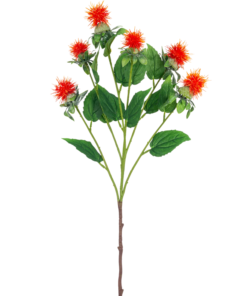 Künstliche Blume Färberdistel 79 cm orange