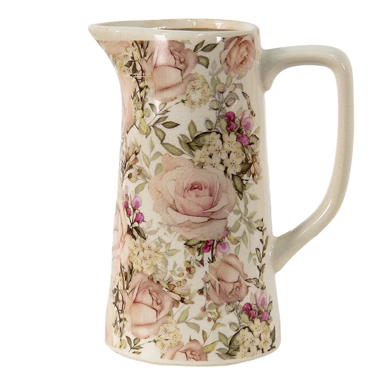 Keramik-Blumenwasserkrug 2100 ml, Rosa
