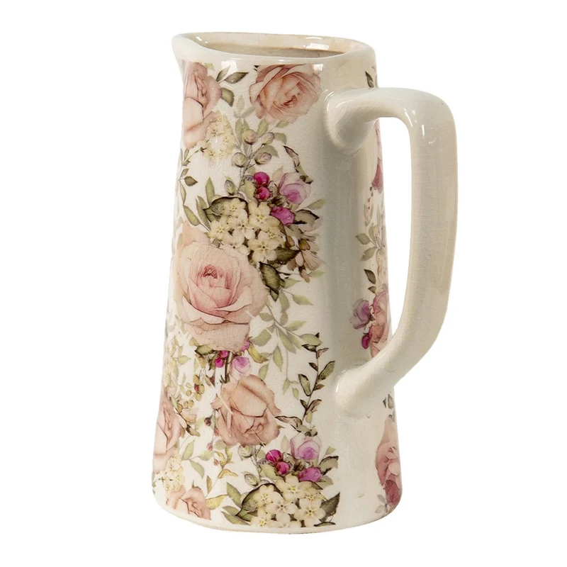 Keramik-Blumenwasserkrug 2100 ml, Rosa