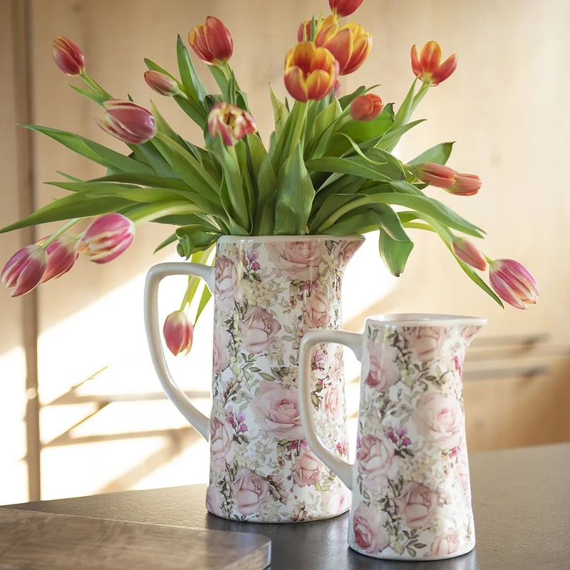 Keramik-Blumenwasserkrug 2100 ml, Rosa
