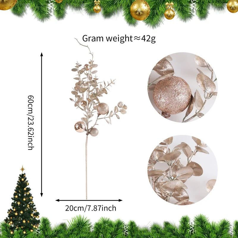 23 Modelle Künstliche Weihnachts-Kiefernnüsse & Beerensteckzweige – Rote & Weiße Beeren, Kiefernnüsse für Weihnachtsbaum, Kränze & Festliche Deko