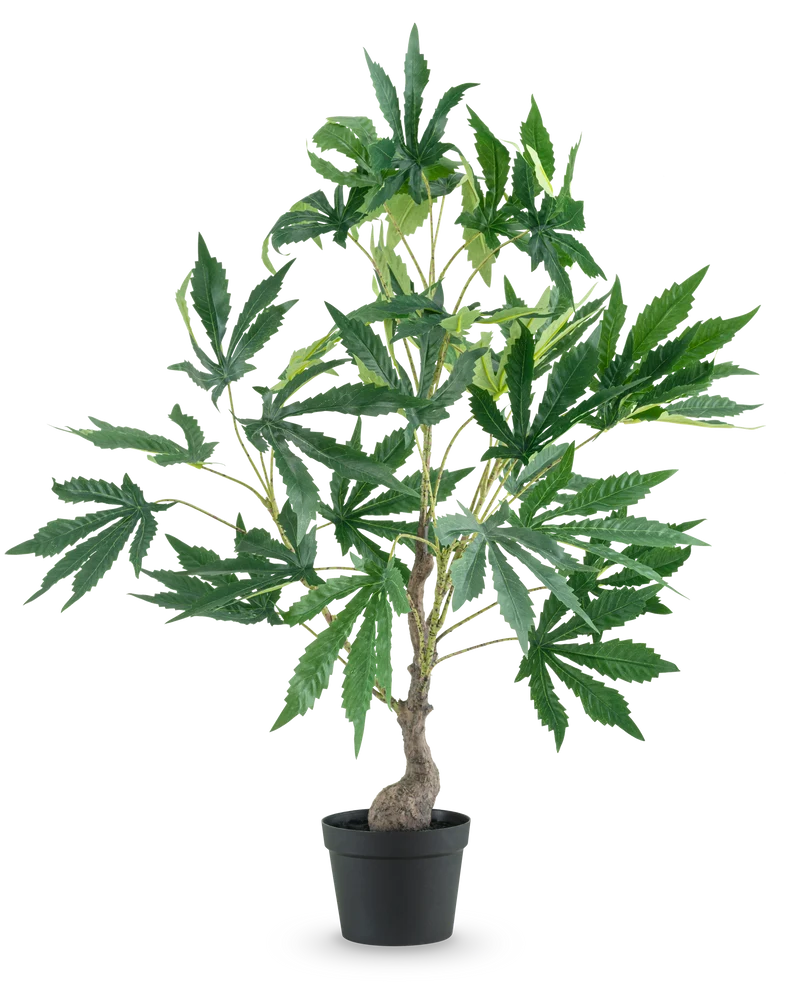 Künstliche Pflanze Hanf Cannabisblätter 60 cm