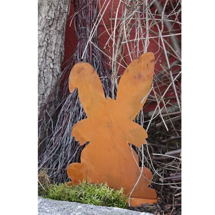 Familie Löffel – Osterhasen aus Edelrost für Garten und Zuhause