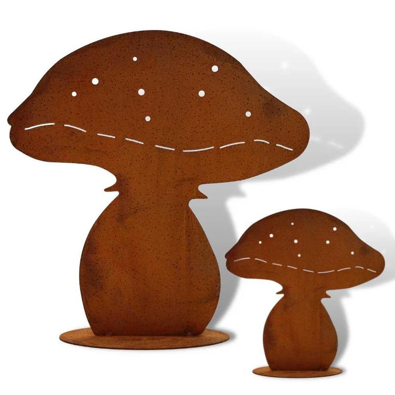Edelrost-Pilze – rostige Herbstdeko aus Metall für Haus und Garten