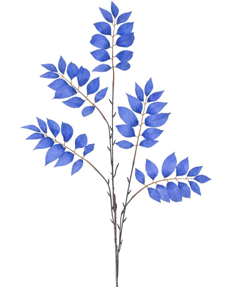 Künstlicher Farnzweig 83 cm blau