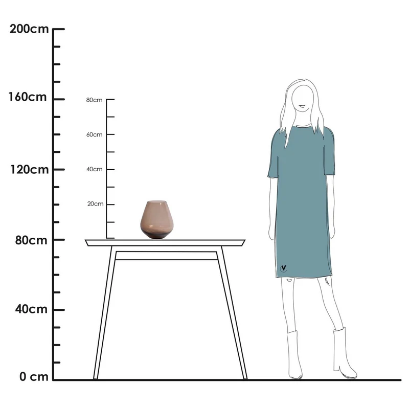 Vase Tasman Taupe