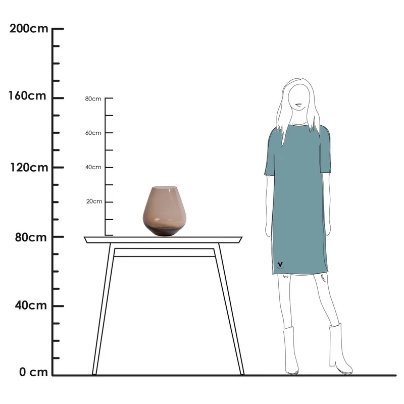 Vase Tasman Taupe