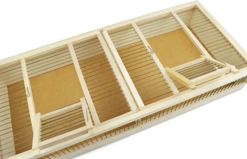 Doppelte Transportkiste aus Holz 68 x 30 x 11