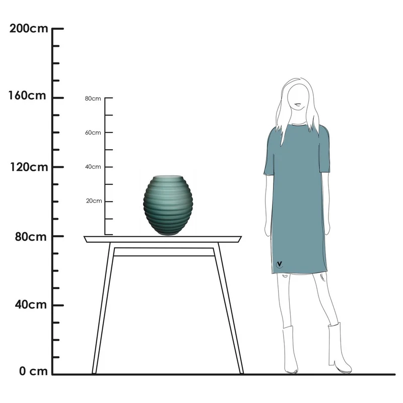 Vase Chinko Satingrün