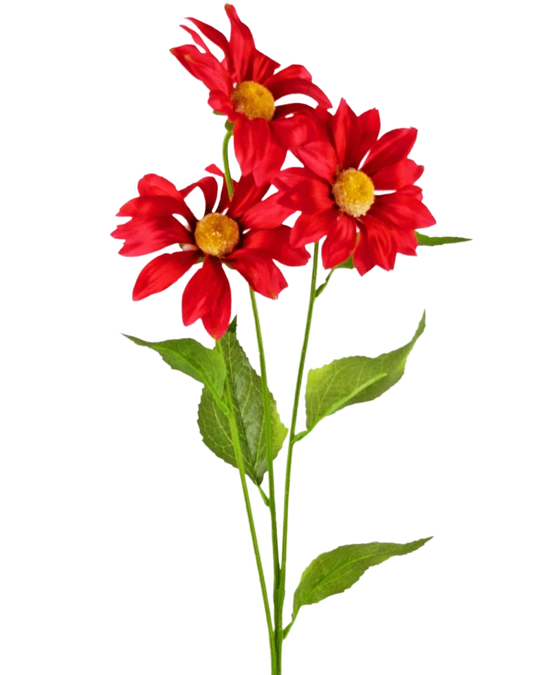 Künstliches Gänseblümchen 76 cm rot