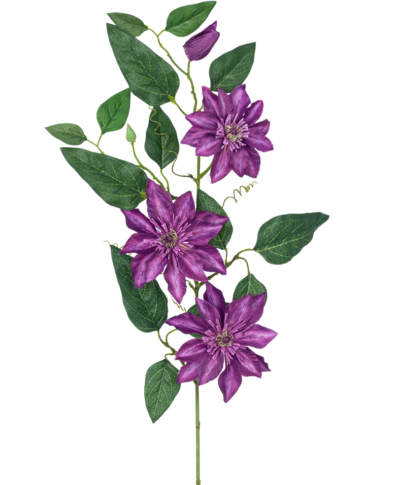 Künstliche Blume Clematis groß 81 cm lila