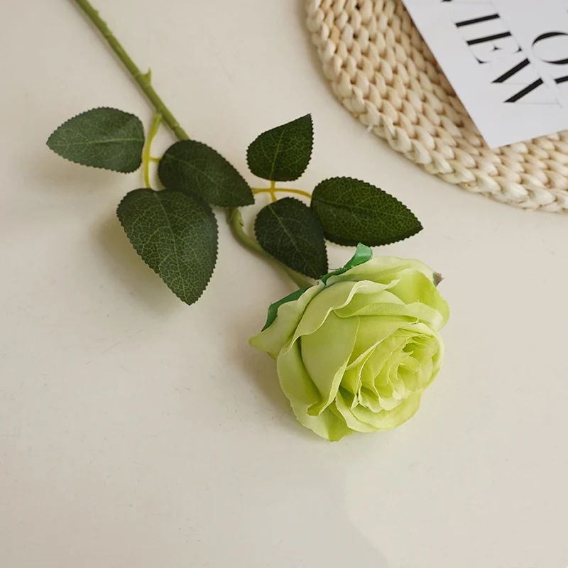 12 Dunkelrote Kunst-Rosen 50cm - Langstielige Brautsträuße für Hochzeit & Heiratsantrag