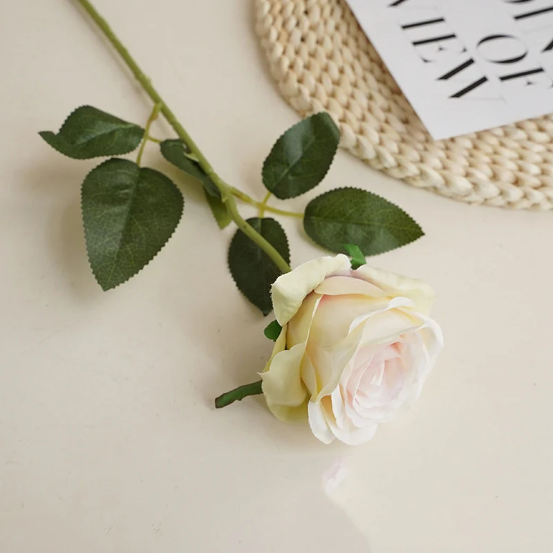 12 Dunkelrote Kunst-Rosen 50cm - Langstielige Brautsträuße für Hochzeit & Heiratsantrag