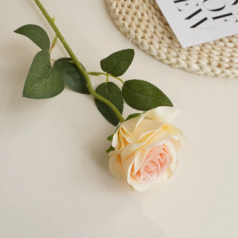 12 Dunkelrote Kunst-Rosen 50cm - Langstielige Brautsträuße für Hochzeit & Heiratsantrag