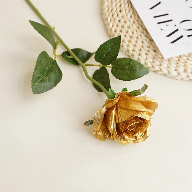 12 Dunkelrote Kunst-Rosen 50cm - Langstielige Brautsträuße für Hochzeit & Heiratsantrag