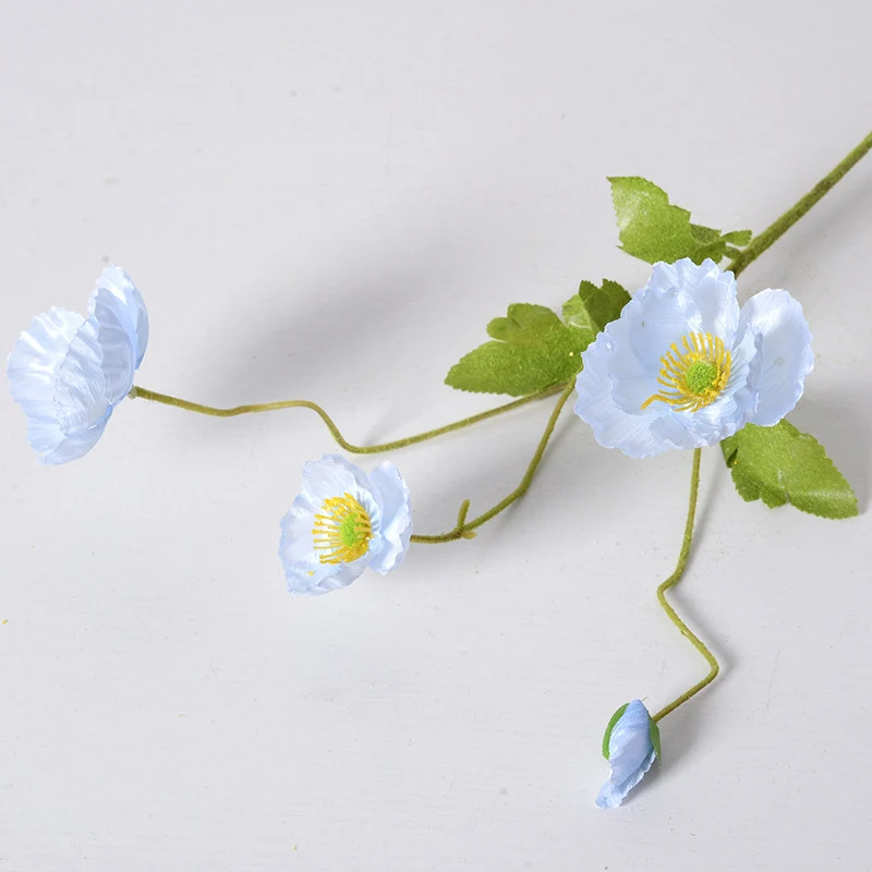 60cm künstliche Mohnblumen Realistische Kunstorchidee für Blumenarrangements, Home Decor, Bürodekoration, Hochzeitszentren, DIY-Projekte