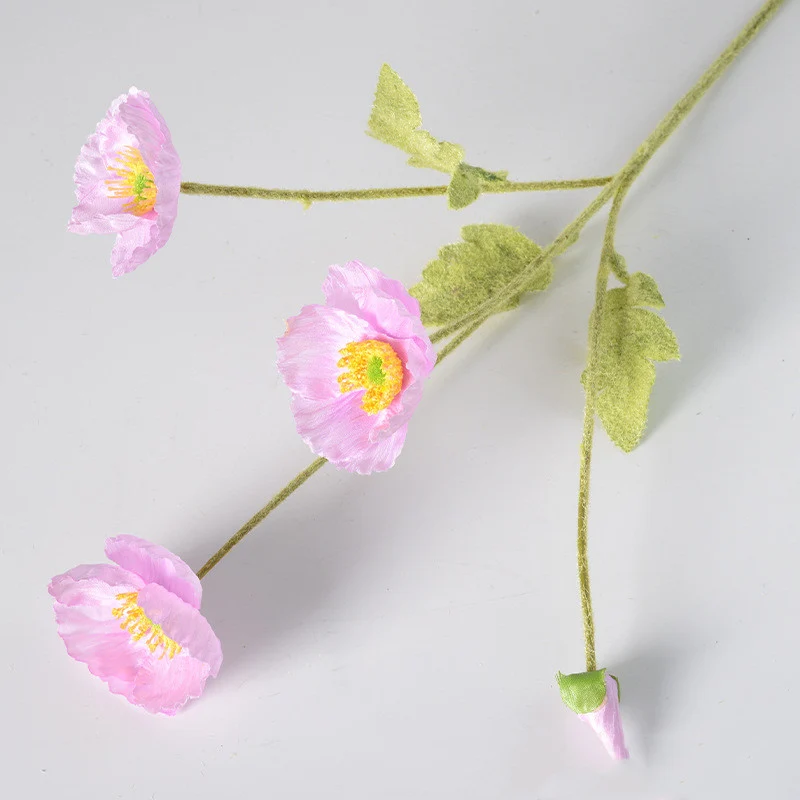 60cm künstliche Mohnblumen Realistische Kunstorchidee für Blumenarrangements, Home Decor, Bürodekoration, Hochzeitszentren, DIY-Projekte