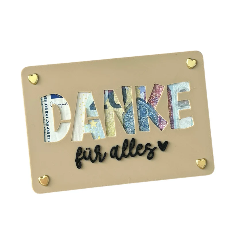 Geldgeschenkkarte „Danke für alles“ – herzliche Anerkennung