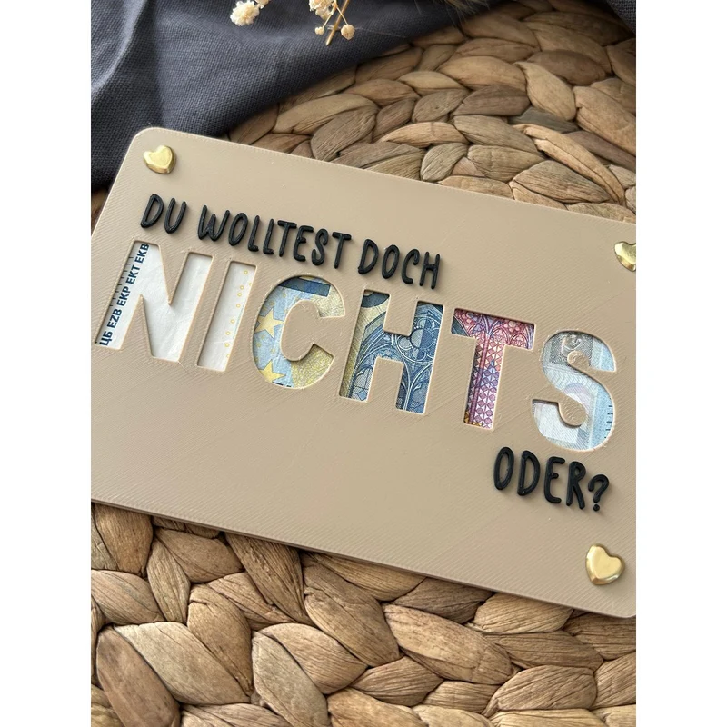 Geldgeschenkkarte „Du wolltest doch nichts?!“ – augenzwinkerndes Geschenk