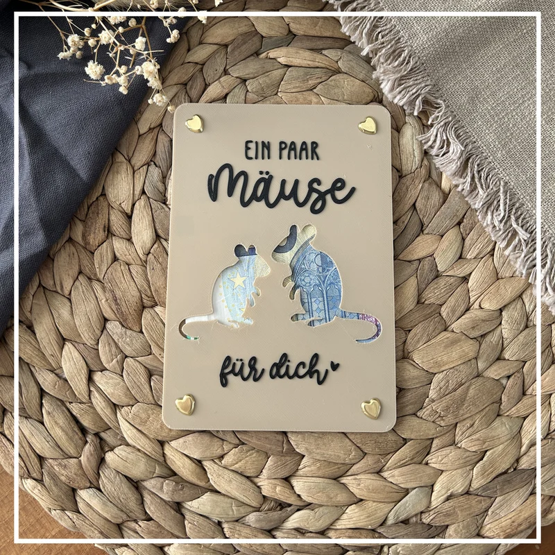 Geldgeschenkkarte „Danke Mäuse“ – charmantes Dankeschön