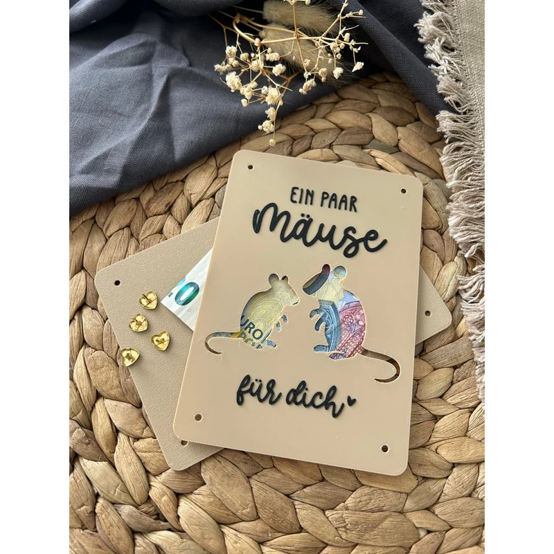 Geldgeschenkkarte „Danke Mäuse“ – charmantes Dankeschön