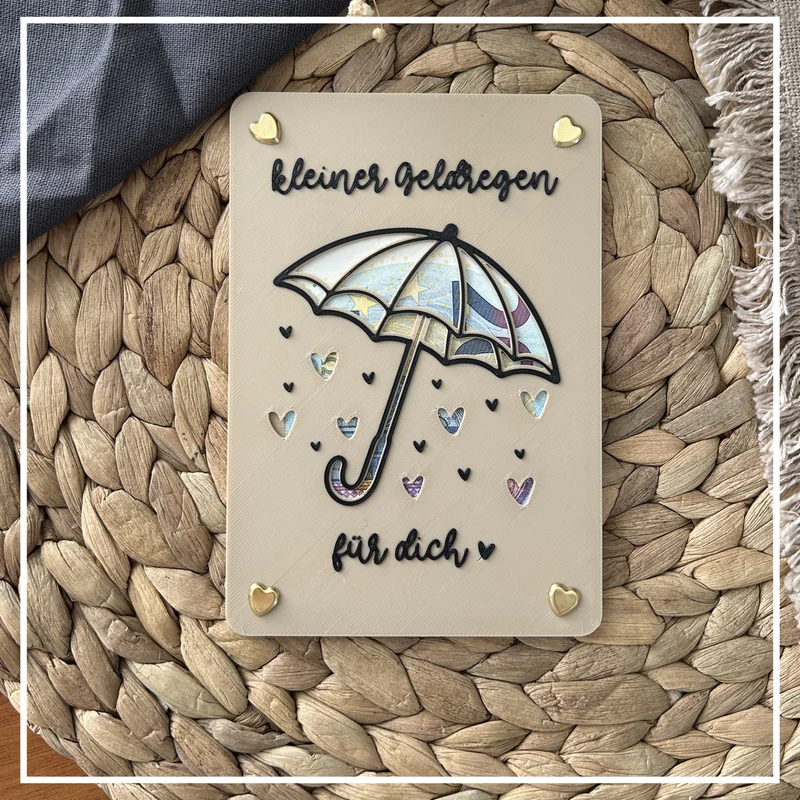 Geldgeschenkkarte „Geldregen“ – Dankeschön mit Stil