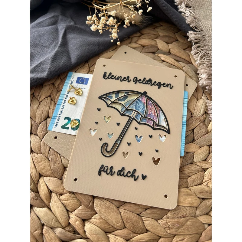 Geldgeschenkkarte „Geldregen“ – Dankeschön mit Stil