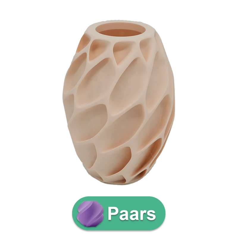Oruna 3D-Vase – 3D-gedruckte Vase – nachhaltiges PLA – geeignet für künstliche Blumen