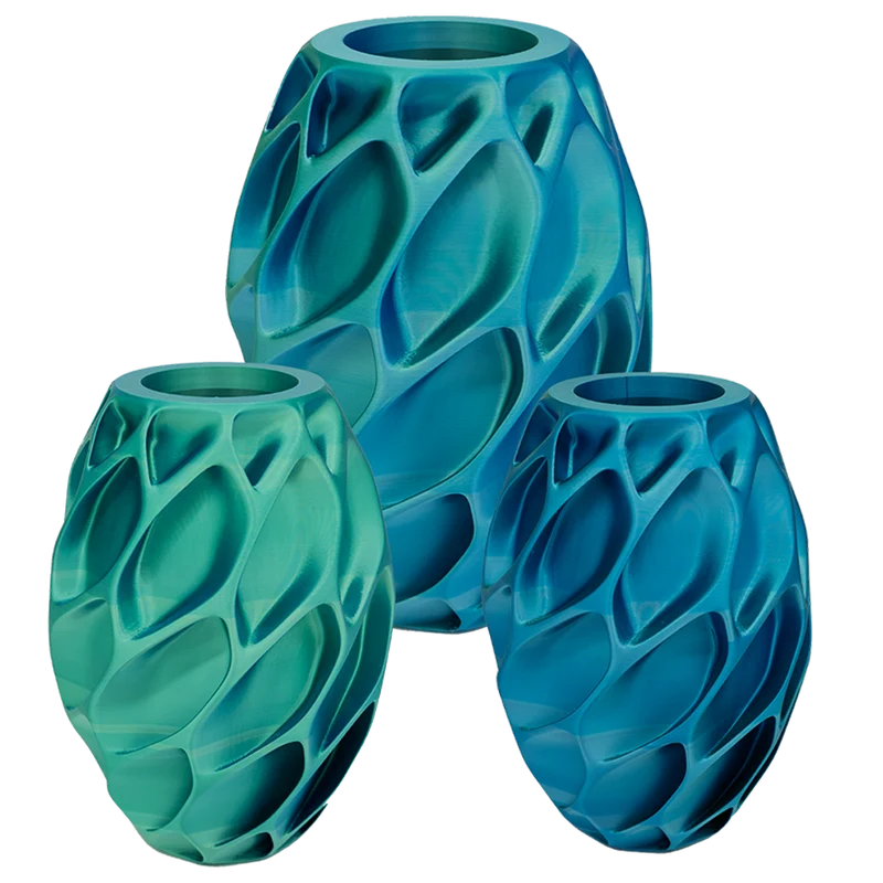 Oruna 3D-Vase – 3D-gedruckte Vase – nachhaltiges PLA – geeignet für künstliche Blumen