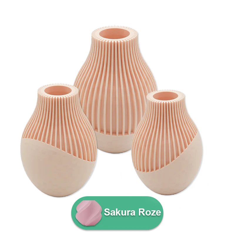 Ayra 3D-Vase – 3D-gedruckte Vase – nachhaltiges PLA – geeignet für künstliche Blumen