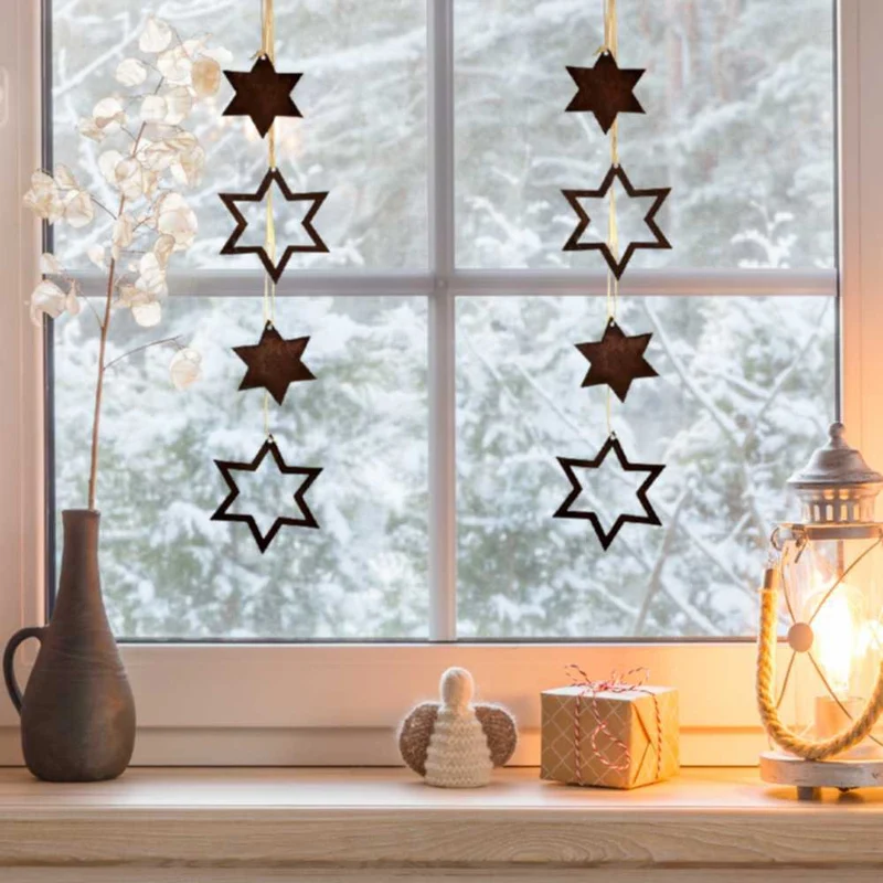Edelrost Stern | im Set | Weihnachtsdeko zum Hängen