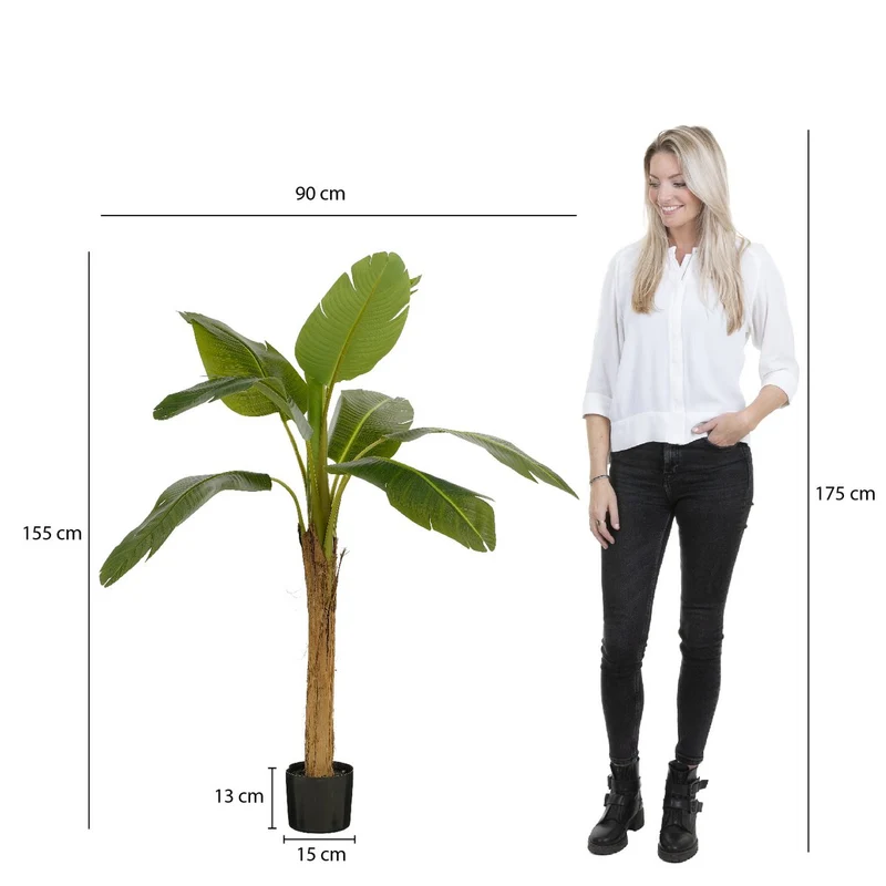 Künstlicher Bananenbaum (155 cm)