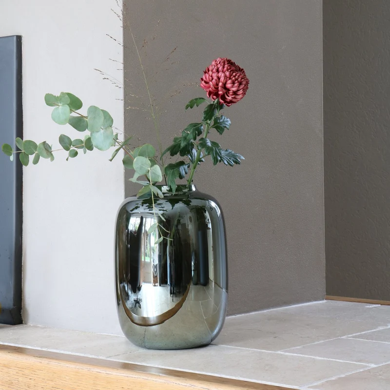Vase Artic Glanzgrau
