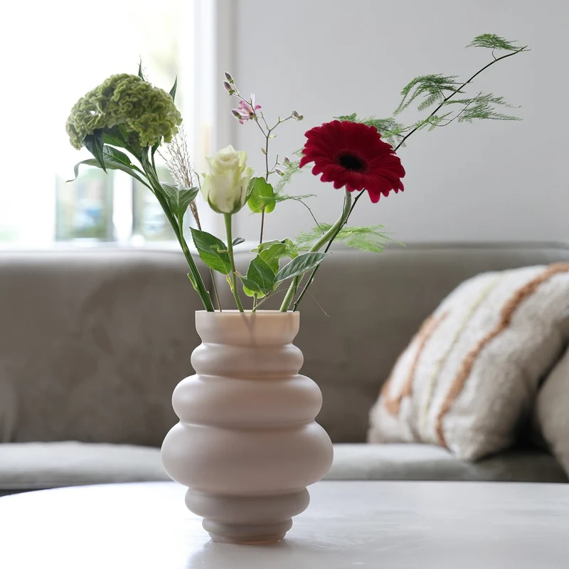 Vase Maputo mattes Elfenbein