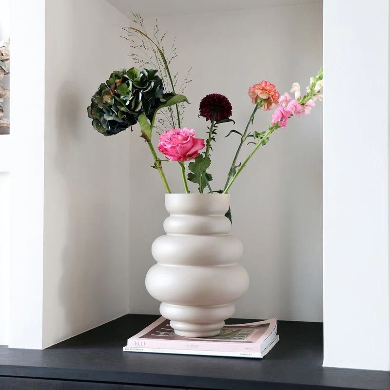 Vase Maputo mattes Elfenbein