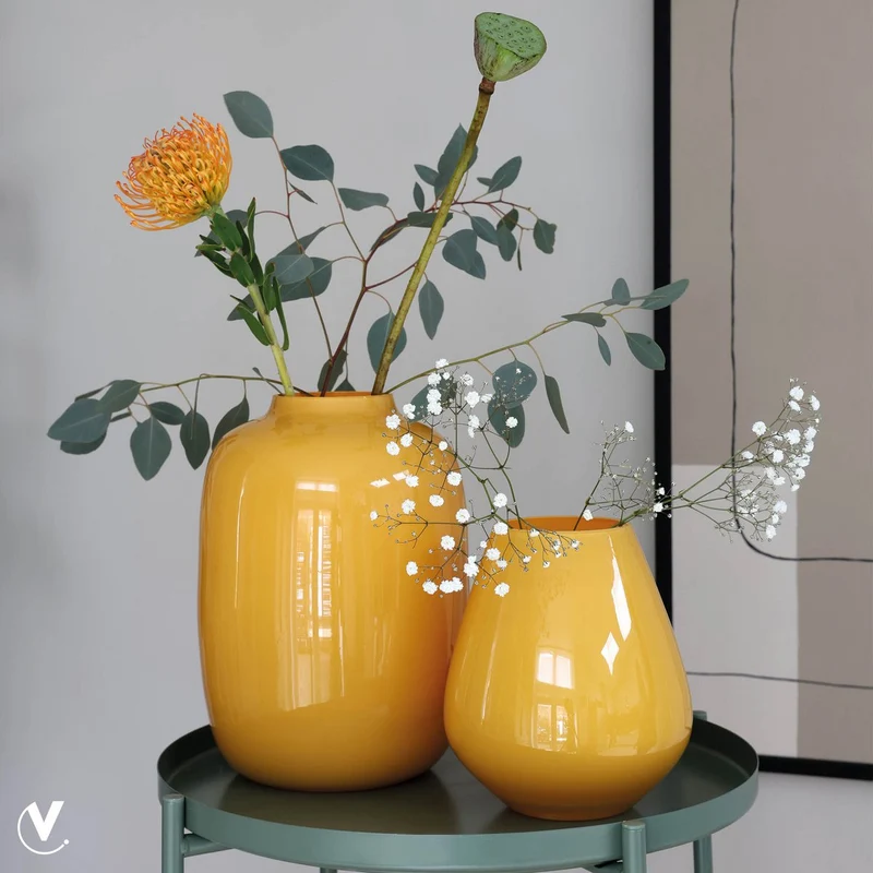 Vase Artic leuchtendes Gelb