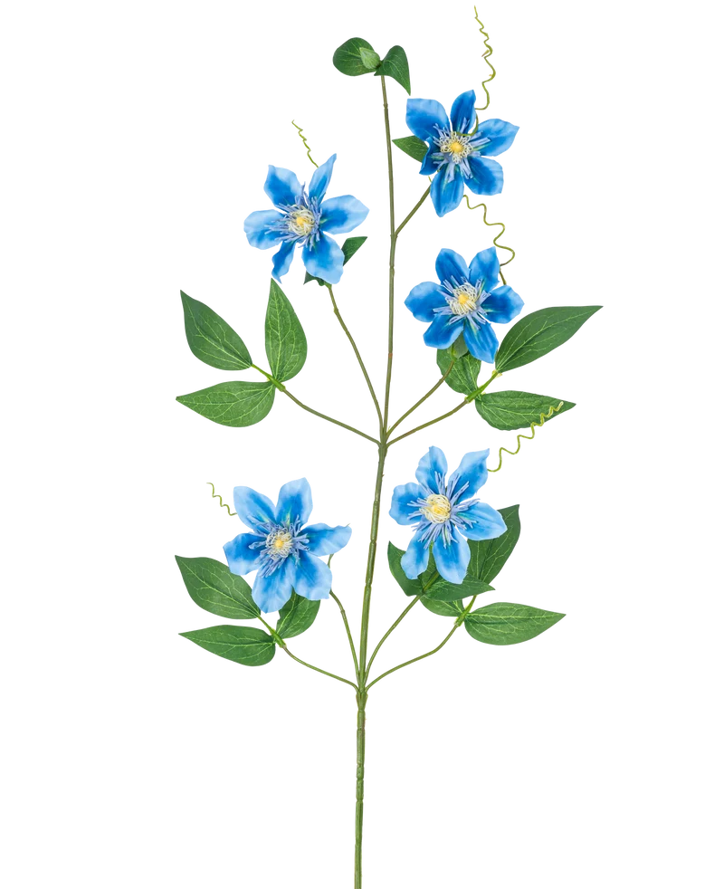 Künstliche Blume Clematis doppelt 78 cm blau