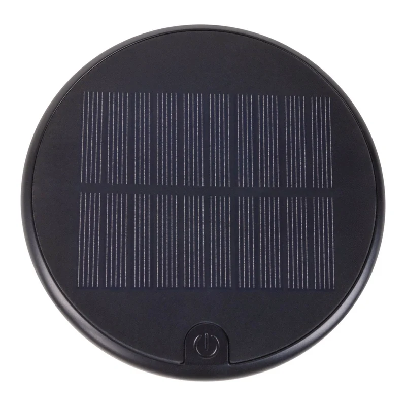 Solar-Akku-Tischleuchte "Palu" für Außen und Innen, aus Kunststoff in Schwarz , 20 cm hoch