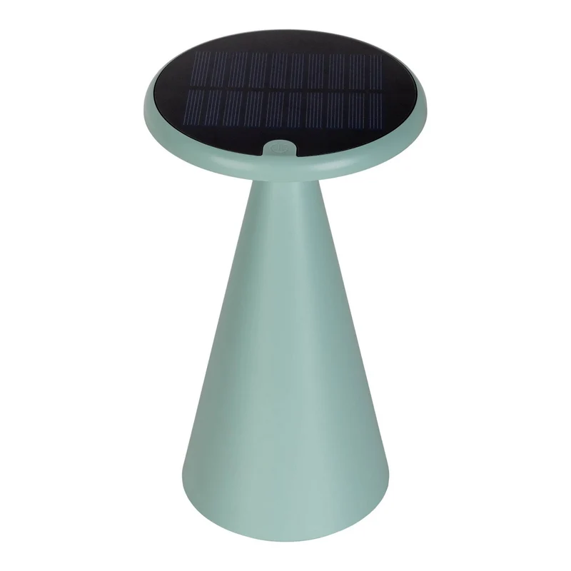 Solar-Akku-Tischleuchte "Palu" für Außen und Innen, aus Kunststoff in Grün , 20 cm hoch